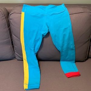 Blue colorful lululemon leggings